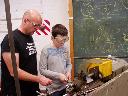 Tom and Martin making rear wheel stub axles