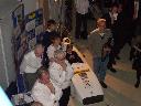 Bloodhound HQ team members with Rotary Racer at media event
